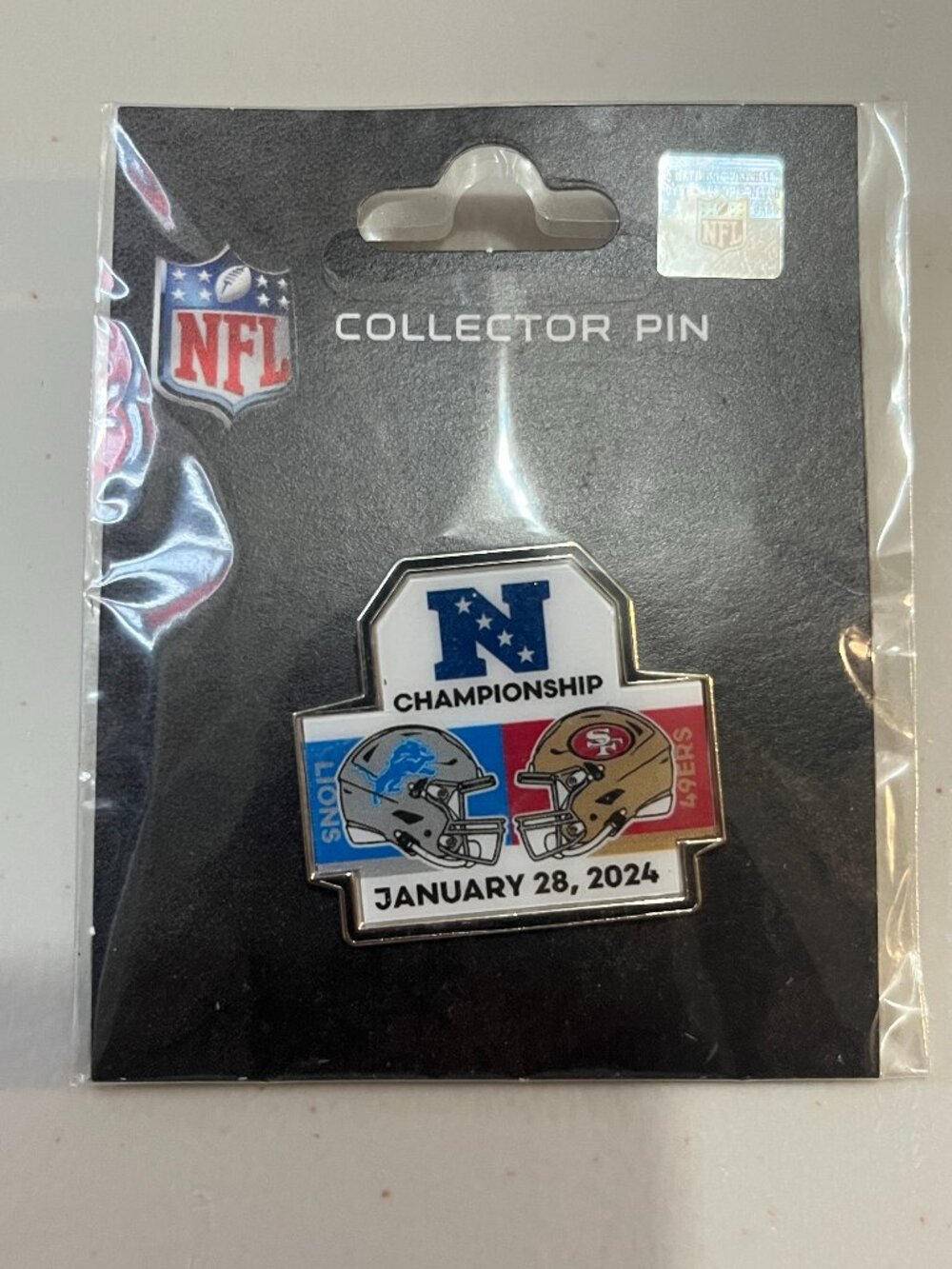 San Francisco 49ers vs. Detriot Lions NFC Championship Game Day Pin 1/28/24